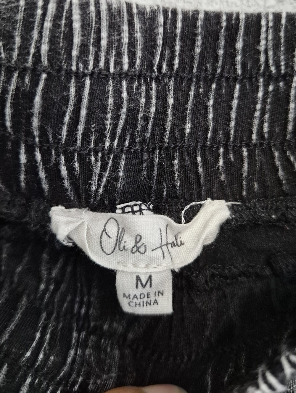 Oli & Hali Wide Leg High Waist Black Mineral Wash Tiered Pants M Boho Chic - Picture 6 of 13